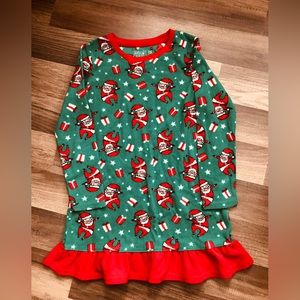 GUC Girls Santa Nightgown Size 5/6.